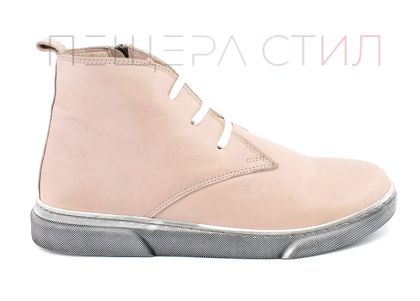 Дамски кларкове от естествена кожа в розово- Модел Далия.