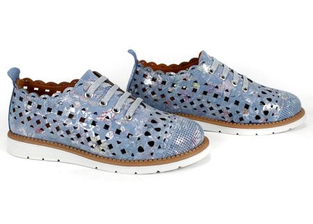 Pantofi de vara moi de dama din piele naturala de culoare gri deschis - Model Agora.