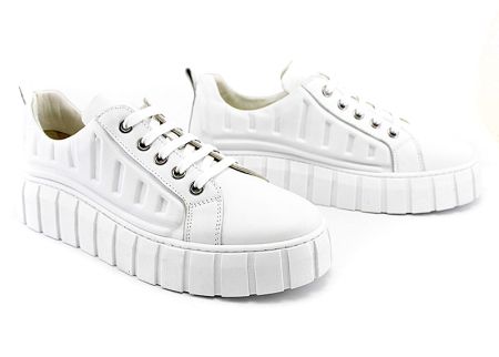 Pantofi dama stil sport casual in alb - Model Brena