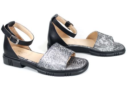 Pantofi casual dama din piele naturala cu imprimeu floral - model Luna