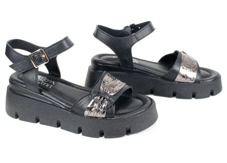 Pantofi casual dama din piele naturala cu imprimeu floral - model Luna