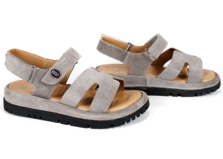 Sandale damă Velvet Echo din velur natural cu talpă confortabilă și închidere cu velcro