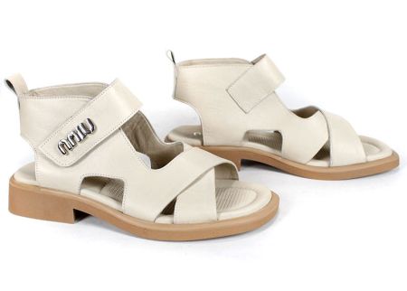 Sandale damă înalte din piele naturală bej – Cielo Caldo