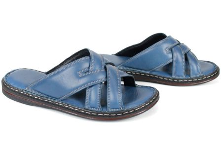 Sandale barbatesti din piele naturala de culoare neagra - model Vladi