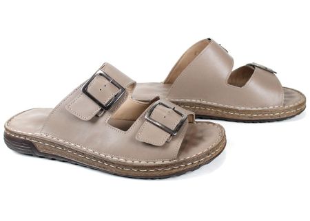 Sandale barbatesti din piele naturala de culoare neagra - model Vladi