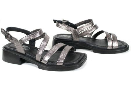 sandale damă Luce di Platino piele naturală platină