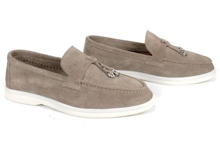 Mystica – mocasini damă din velur natural bej nisipiu