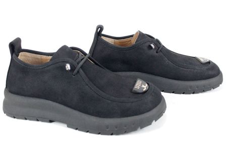 Adidasi dama din piele naturala negru si platina cu perforare - model Ebony Trail