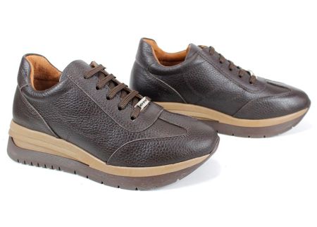 Pantofi sport damă Eleta din piele naturală floater maro