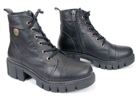 Cizme joase de dama din piele naturala de culoare verde inchis - Model Julie