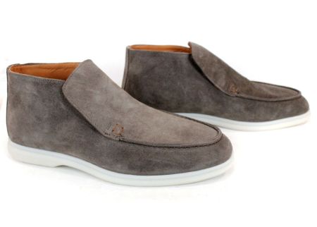 Clark barbati din piele intoarsa naturala de culoare albastru inchis - model clasic.