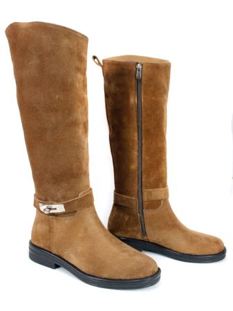 Cizme de dama din piele naturala de culoare neagra - model 125587