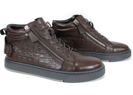 Cizme barbatesti din piele naturala de culoare neagra - model 334112