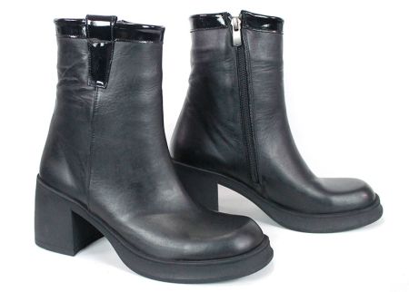 Cizme de dama elegante din piele naturala de culoare neagra - model Sublime Elegance