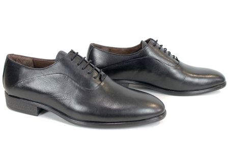 Pantofi eleganți pentru bărbați Enzo Classa din piele naturală neagră