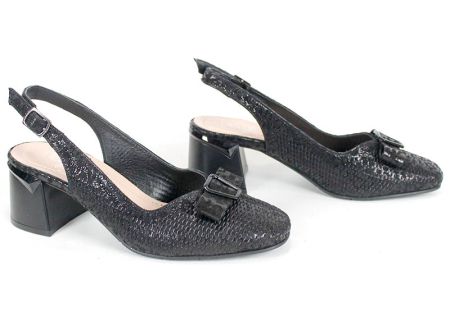 Sandale damă Riva Plain din piele naturală cu călcâi deschis și toc lat