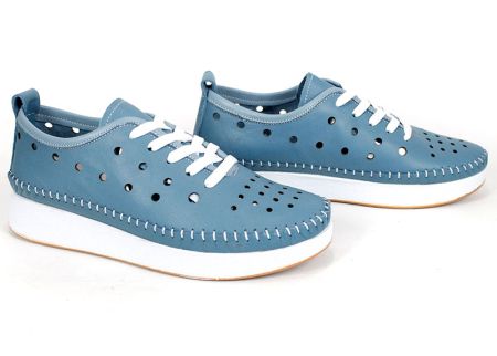 Pantofi de damă Elia Move din piele naturală culoare denim