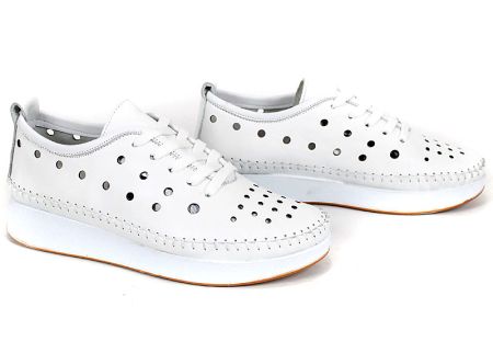 Elia Move – pantofi de vară albi din piele naturală pentru femei