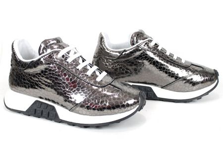 Pantofi sport damă Sunny Pace din piele naturală platinată