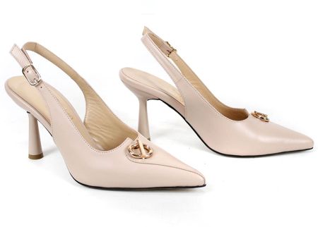 sandale dama elegante Sienna Flow piele naturala nude