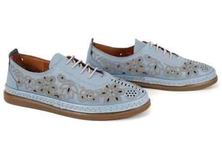 Ce fel de model este acesta?  Pantofi de vară din piele naturală, cu perforații decorative și funcționale.  Sunt comozi pentru utilizare zilnică?  Da, sunt proiectați pentru confort pe termen lung.  Permit aerisirea piciorului?  Da, perforațiile ajută la 