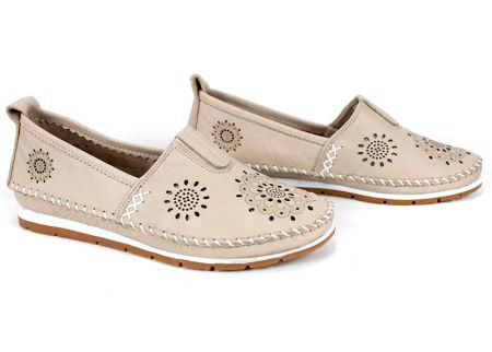 Rikel 65 – pantofi damă de vară din piele naturală bej