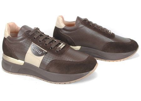 Sneakers damă din piele naturală și velur – model Bruna Forte