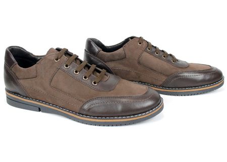 Zentaro Line – pantofi casual bărbați din nabuc și piele naturală maro
