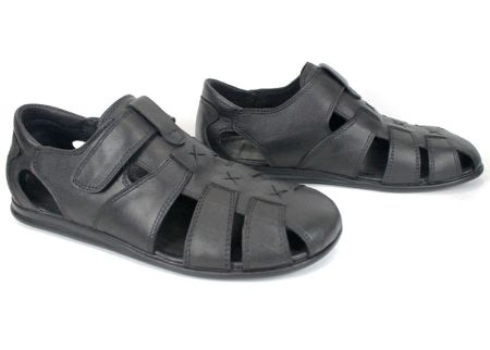 Vento Nero – sandale bărbătești din piele naturală cu închidere velcro
