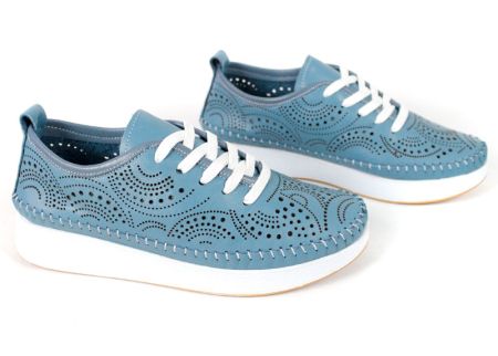 Luna Soft – pantofi de vară damă din piele naturală, verde scorpion