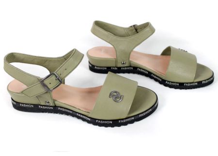 Isabella Cortez – sandale damă din piele naturală verde modern