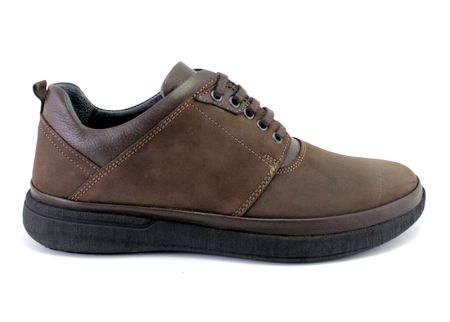 Enzo Carbone – pantofi casual pentru bărbați din piele naturală Crazy Horse maro