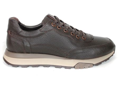 Enzo Carletti – sneakers pentru bărbați din piele naturală granulată maro închis