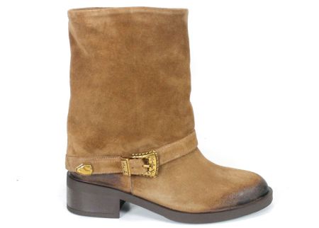 Isabella Marconi – botine damă din piele întoarsă naturală maro tabac