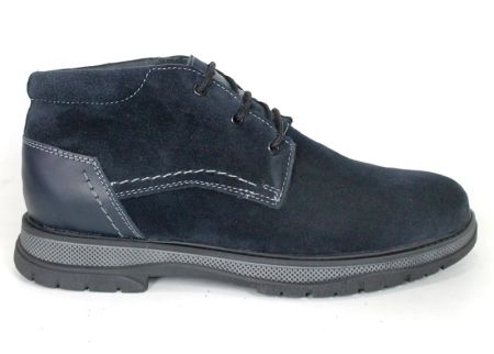 Bruno Salazar – Men's Chukka Boots in Dark Blue Genuine Suede