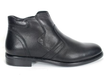 Ghete elegante pentru bărbați Dario Bellucci din piele naturală moale, negre, cu fermoar și căptușeală călduroasă – PESHTERA™
