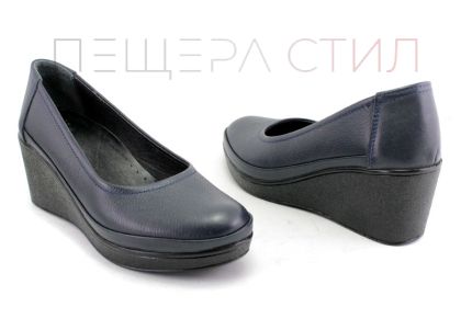 Pantofi de damă cu platformă în albastru închis potriviti pentru ținuta de zi cu zi și formală - 2300 SN