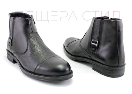 Cizme formale barbatesti de culoare neagra, model Dallas.