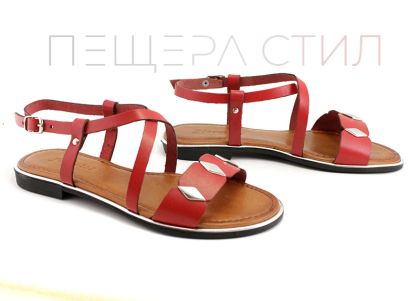 Sandale femei din piele cu toc mic - Model Mona