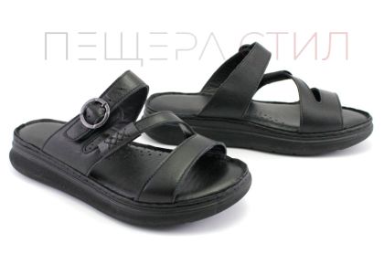 Papuci pentru femei cu platformă joasă în negru - Model Kalya