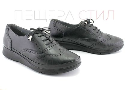 Pantofi casual dama din piele naturală negru - model Lorena