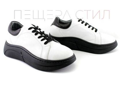 Pantofi dama sport din piele de culoare albă - model Paola