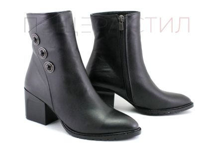 Ghete elegante de damă cu fermoar lateral în negru - Model Agapia