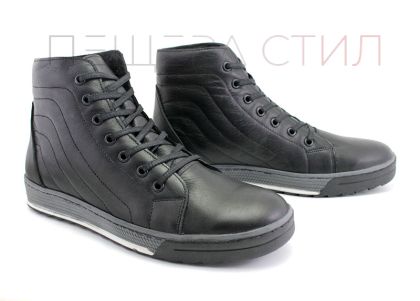 Ghete casual pentru barbati in negru - model Santo