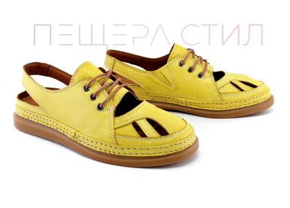 Pantofi de vară pentru femei în galben - Model Regina