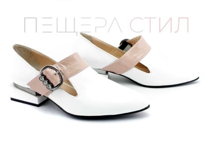 Pantofi dama elegantă de culoare albă