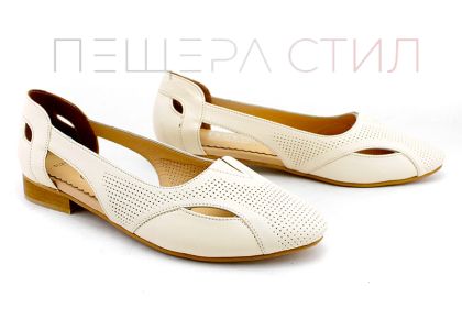 Pantofi femei de vara de culoare bej deschis