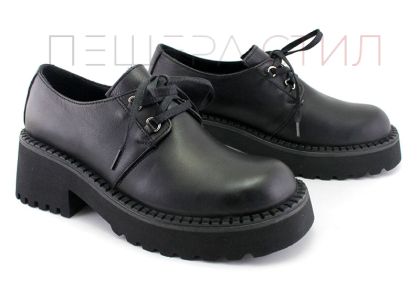 Pantofi de damă, toamnă-iarnă în negru - Model Lotus