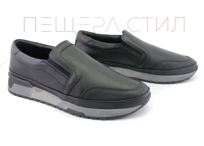 Pantofi casual bărbați fără șireturi în negru - Model Tano