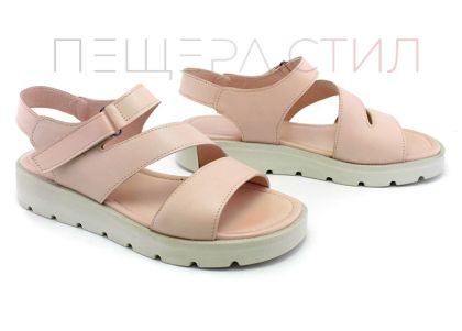 Sandale casual dama de culoare pudra - Model Rossi.
